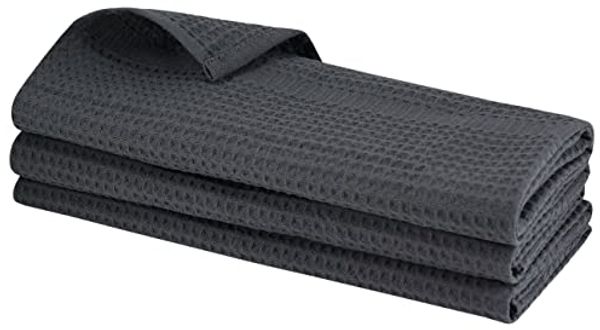 Engelland Geschirrtuch Poliertuch, (Vorteils-Set, 3-tlg, Waffel-Pique), 100 % Baumwolle, integrierte Aufhängeschlaufe, 70 x 50 cm