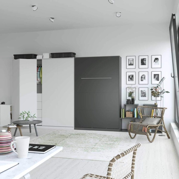 SMARTBett Schrankbett Standard 90x200 120x200 140x200 160x200, 41 FARBKOMBINATIONEN horizontal/quer oder vertikal/hochkant klappbar Bild 5