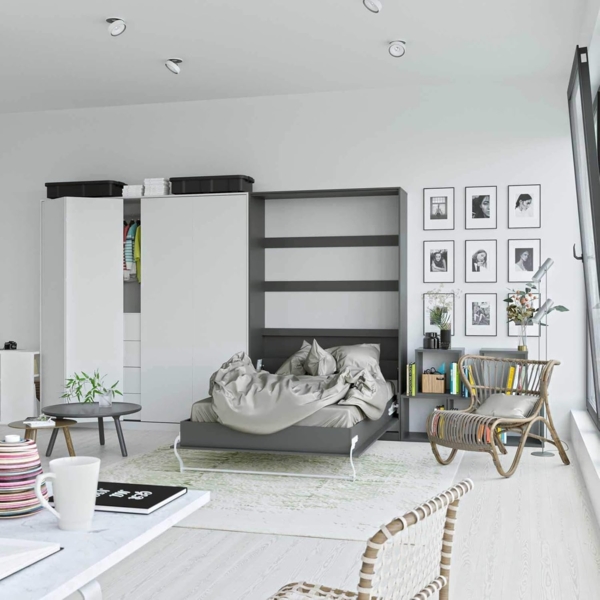 SMARTBett Schrankbett Standard 90x200 120x200 140x200 160x200, 41 FARBKOMBINATIONEN horizontal/quer oder vertikal/hochkant klappbar Bild 9