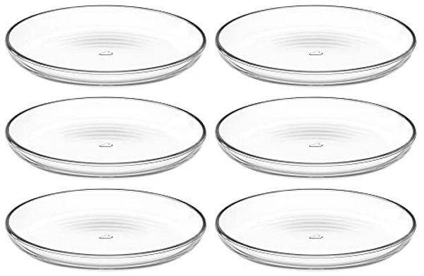Leonardo Cucina Teller 6er Set, Essteller, Speiseteller, Glasteller, Ø 18 cm, Glas, 66330