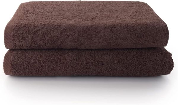 Top Towel - Plus - Große Badetücher - Badetücher - 2 Duschtücher - 100x150 cm 100 % Baumwolle - Braun