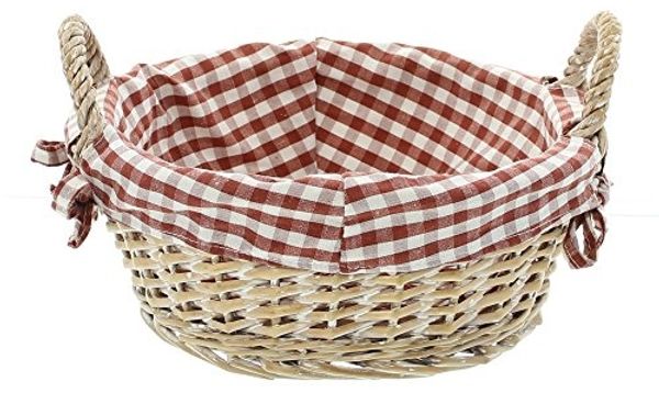 Schale Karo rund Deko Aufbewahrung Obstschale Tisch Korb Obstkorb Ø 25 cm