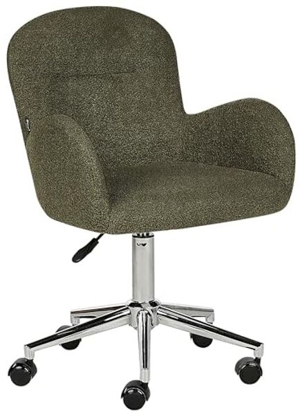 Bürostuhl Bouclé Dunkelgrün PRIDDY