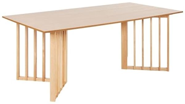 Esstisch LEANDRA 200 cm 100 cm Holzoptik Heller Holzfarbton