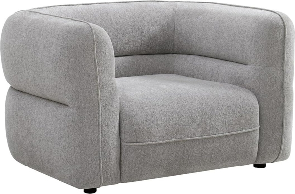 Vente-unique - Sessel - Chenille-Stoff - Grau - TALIENA