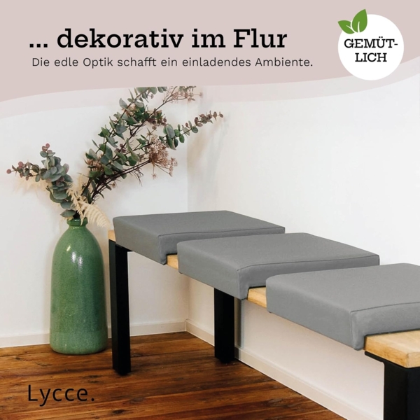 Lycce Bankauflage Lycce Bankauflage Kunstleder Klemmkissen 1 Leiste, weiche Polsterung, (1 St), Kunstleder (100.000 Scheuertouren), extra hohe Polsterung Bild 6