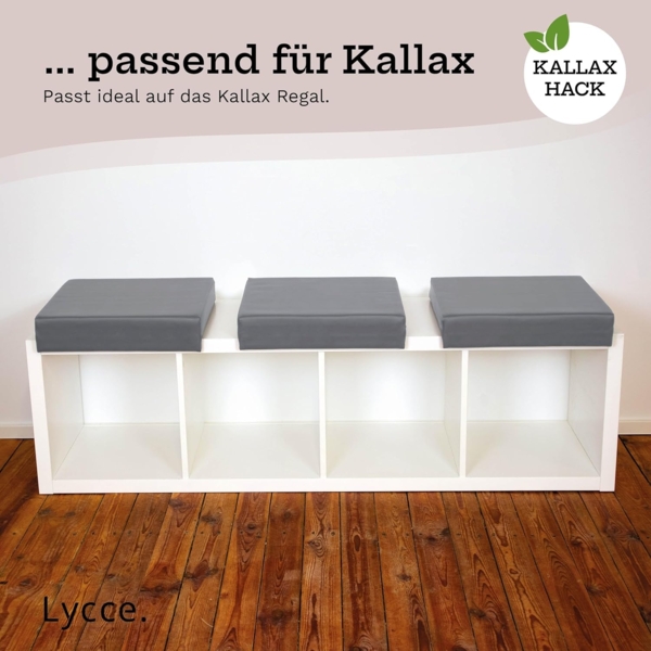 Lycce Bankauflage Lycce Bankauflage Kunstleder Klemmkissen 1 Leiste, weiche Polsterung, (1 St), Kunstleder (100.000 Scheuertouren), extra hohe Polsterung Bild 7