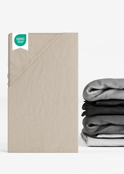 Sämann Spannbettlaken 120x120 cm Jersey natur