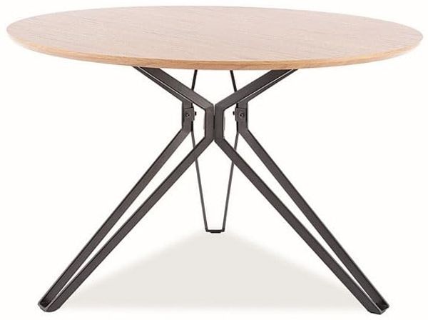 Esstisch Küchentisch Colt 120x120cm Eiche schwarz