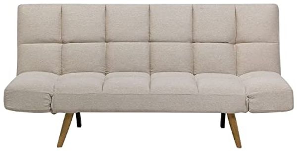 Schlafsofa 3-Sitzer Polsterbezug beige INGARO