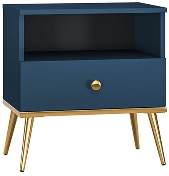 Nachtkonsole Marine Nachttisch 50x34x54cm dunkelblau