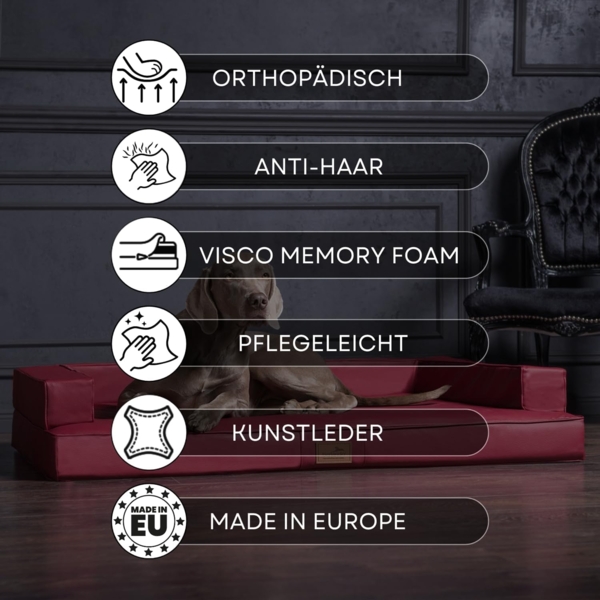 GIBSON Orthopädisches Hundesofa - 150x100cm, 01 Braun Bild 4