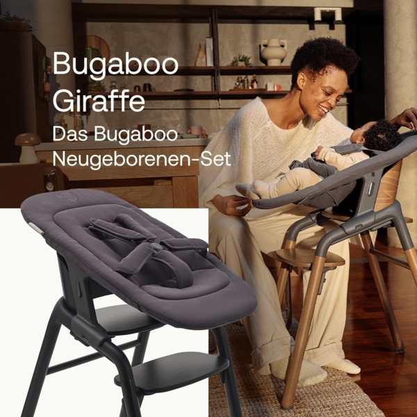 Bugaboo Giraffe Newborn Newbornaufsatz Set Tornado Grey Grau dunkel Bild 3