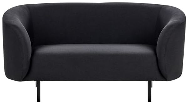 2-Sitzer Sofa Stoff schwarz LOEN