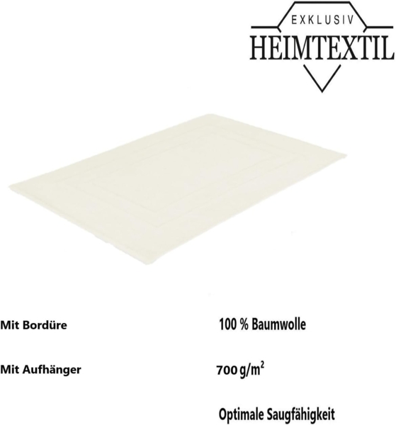Badvorleger 1 Stück 50 x 80 cm Naturweiss Bild 6