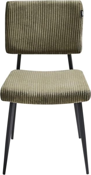 Esszimmerstuhl 2er Set STURGIS Cord Olivgrün