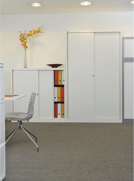 Bisley ECO Schiebetürenschrank ECO 696 verkehrsweiß - 67,240 kg Bild 2