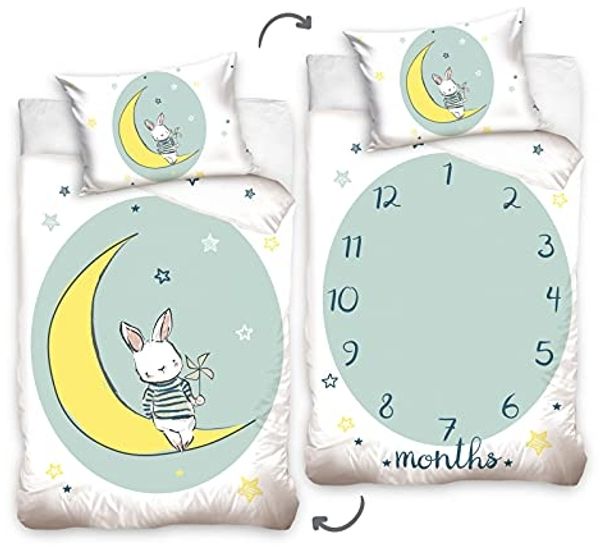 bettbezug Kaninchen auf moon junior 100x135 cm Baumwolle
