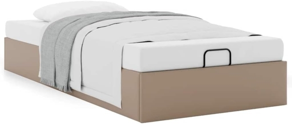 Ottoman-Bett ohne Matratze Cappucino 100x200cm Kunstleder 3310788