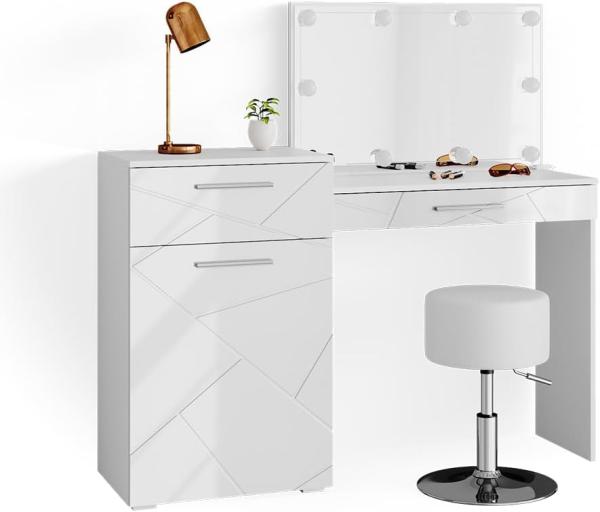 Vicco Schminktisch Frisiertisch Frisierkommode Little Irma Weiß Spiegel Hocker