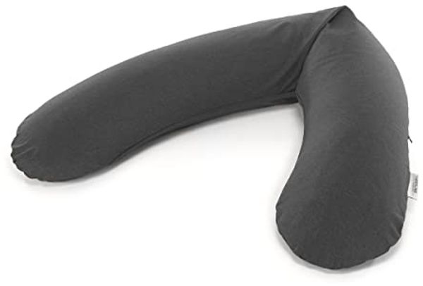 Theraline Stillkissen "Das Original" Polyester Hohlfaser Bezug 190 cm 153 Melange anthrazit (Bamboo)