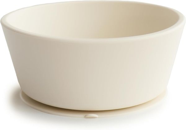 Mushie Silikon Schüssel mit Saugring ivory
