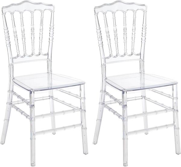 Vente-unique - AMBELON Stuhl Plastik Transparent - B 45 cm x H 91 cm x L 40 cm