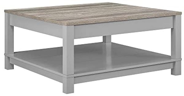 loft24 Couchtisch Carver, Wohnzimmertisch im rustikalen Landhausstil, Breite 90 cm
