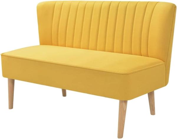 vidaXL Sofa Stoff 117 x 55,5 x 77 cm Gelb