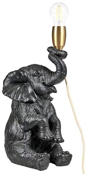 Tischlampe Elefant FORTUNA Schwarz