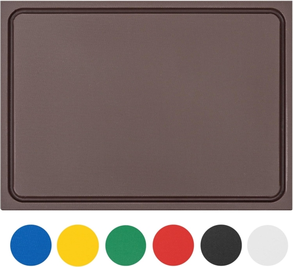 Morleos Schneidebrett Schneidebrett mit Saftrille aus HDPE 500 Kunststoff, Kunststoff, (1-St, Schneidebrett), HDPE500 Kunststoffbrett, mit Saftrille, extra dick