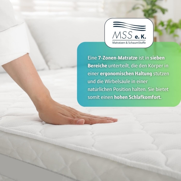 MSS e.K. "Revasana Premium" 7 Zonen Matratze H3 - 180x140 cm"" Bild 6