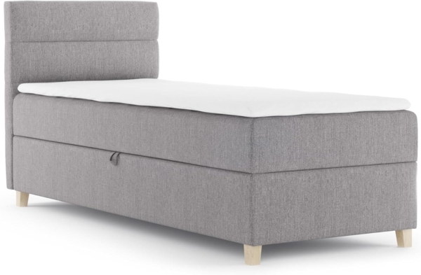 Beautysofa Boxspringbett Velour Bett DONNA MINI mit Matratze, Topper Polsterbett Schlafzimmer