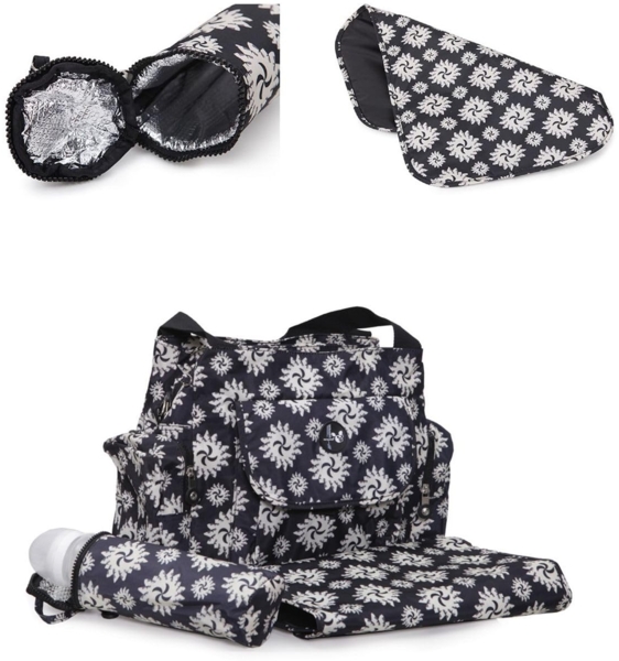 Cangaroo Wickeltasche Karina mit Wickelunterlage, Isoliertasche f. Babyflaschen