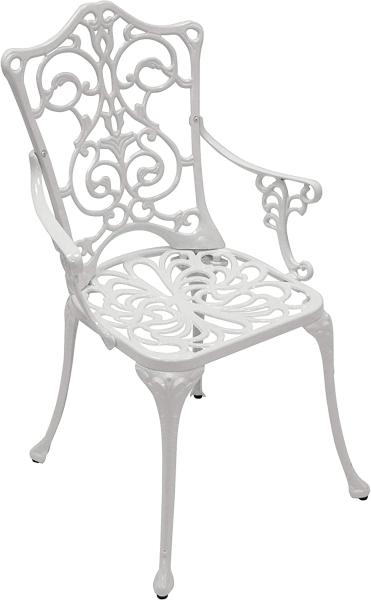 Sessel Jugendstil, Aluguss weiss