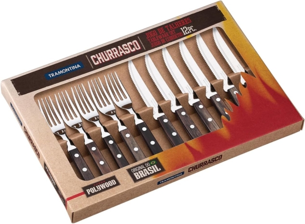 Besteck Tramontina Polywood Edelstahl 12 Stücke