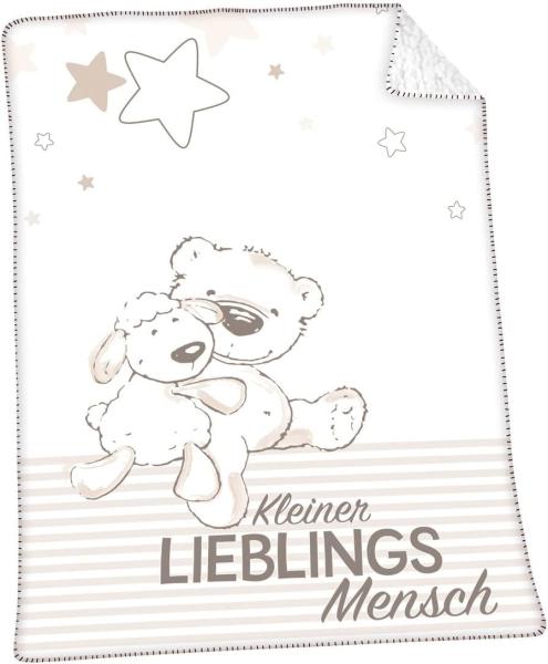 Babydecke Jonas Lieblingsmensch, Herding, mit niedlichem Motiv, Kuscheldecke