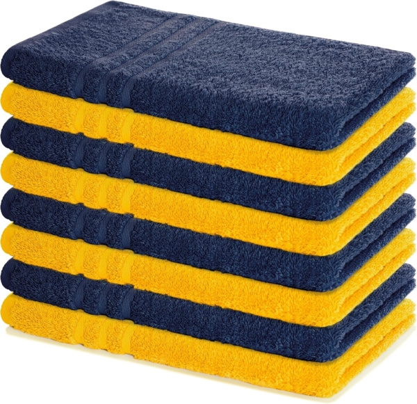 Lavea Handtuch Set Elena 50x100cm, Baumwolle (Set, 8-St), einzigartig weiche Frottee Handtücher für jeden Hauttyp geeignet