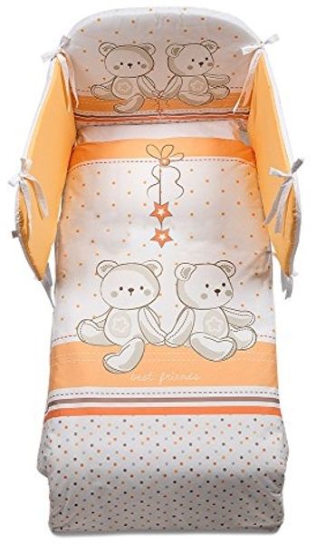 Italbaby Amici Bettwäsche-Set, 5-teilig, Elfenbein/Weiß, mehrfarbig, Einheitsgröße