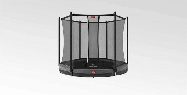 BERG Trampolin InGround rund 330 cm grau mit Sicherheitsnetz Comfort Favorit