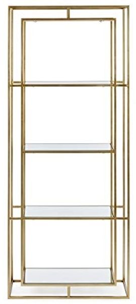 Regal Elenor aus Metall und Glas, elegant, gold, 4 Fächer, modernes Design, Indoor Bild 5