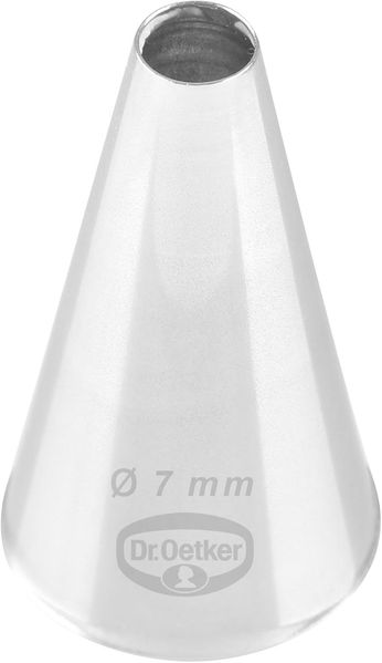 Dr. Oetker - Lochtülle 7mm Edelstahl (3506) Tülle Spritzbeutel Kuchendekoration