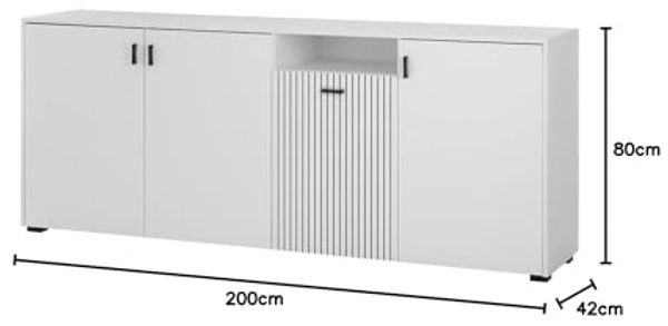 Sideboard Merced in weiß matt 200 cm Bild 3