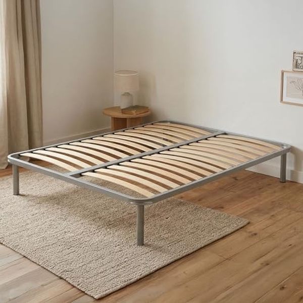 Talamo Italia - Doppelbettgestell Ambrosia, orthopädisches Untergestell aus Birkensperrholz mit 13 Lattenrosten, 100 % Made in Italy, 120 x 190 x 34 cm
