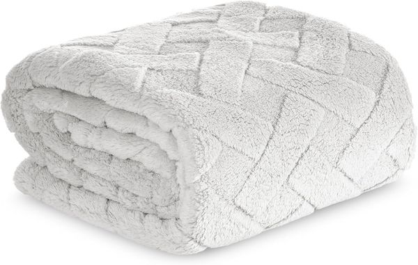 Wohndecke CARO Design91 Karierte Kuscheldecke ideales Geschenk Weiche warme Decke 170X210 cm sreb