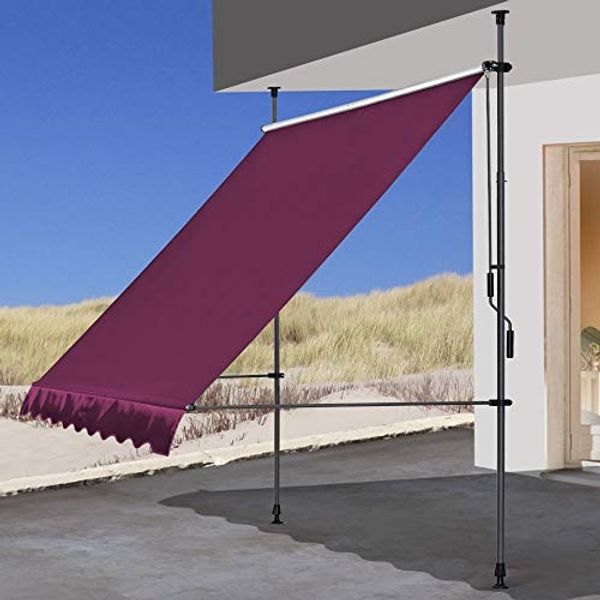 Quick Star Klemmmarkise Klemmmarkise 200x130cm Bordeaux (1-St) Montage ohne Bohren
