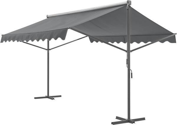 Standmarkise Selenizza freistehend 300x300x260cm Dunkelgrau [pro. tec]