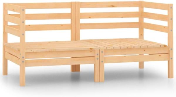 vidaXL Garten-Ecksofas 2 Stk. Massivholz Kiefer 806582