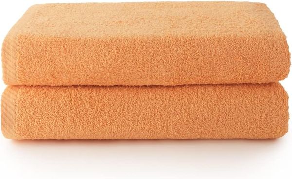 Top Towel - Plus - Große Badetücher - Badetücher - 2 Duschtücher - 100x150 cm 100 % Baumwolle - Papaya