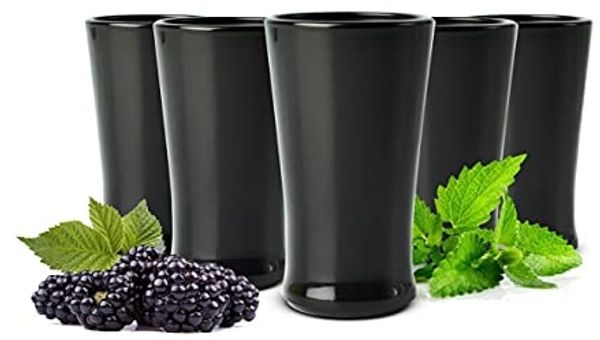 6 schwarze Schnapsgläser Tequilagläser Gläser Shots Stamper Wodkagläser